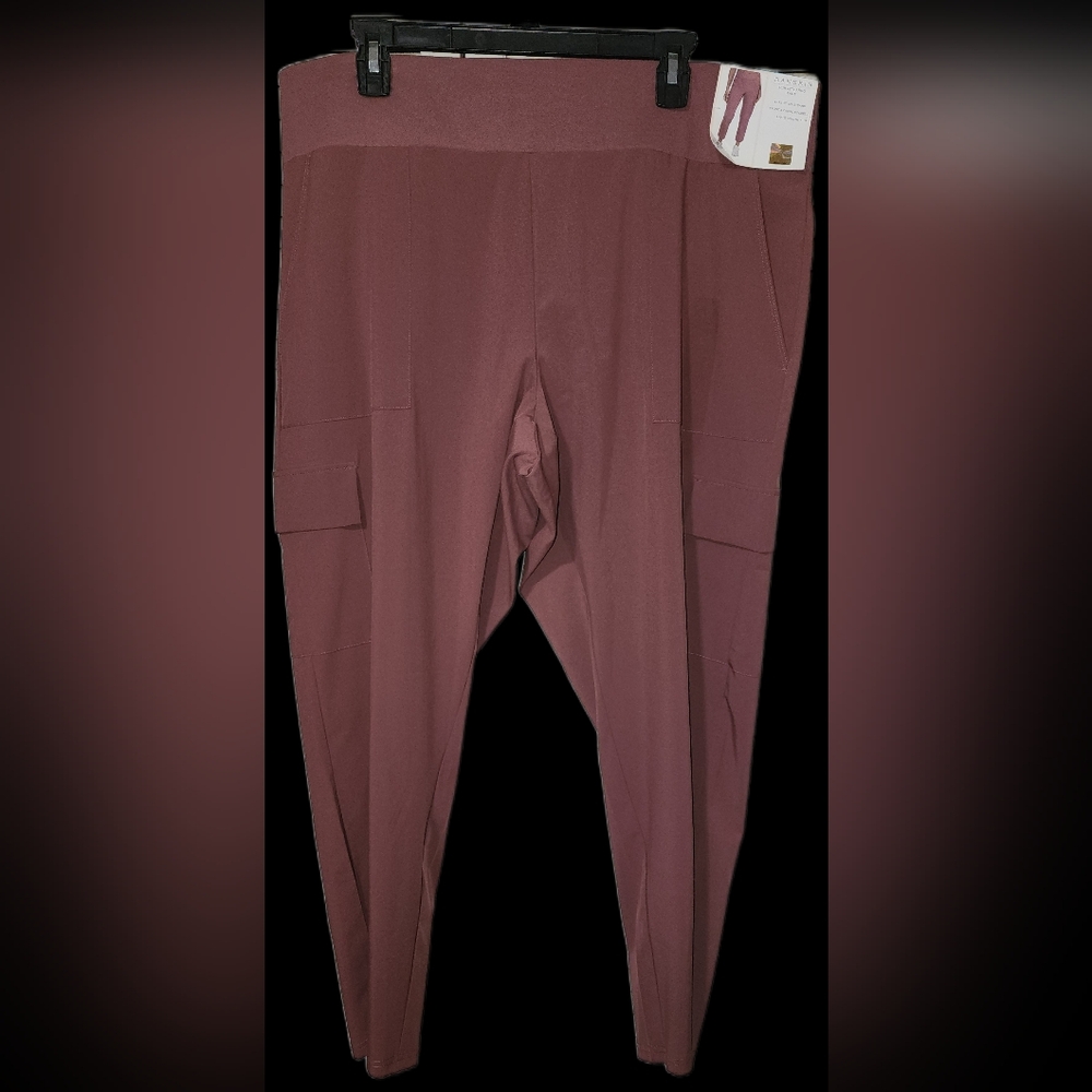 Dark Rose Pink Slim Fit Cargo Pants